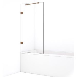 Diamond Badwand | 80 cm Koper Helder glas