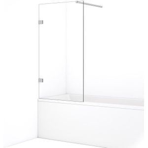 Diamond Badwand | 75 cm Chroom Helder glas