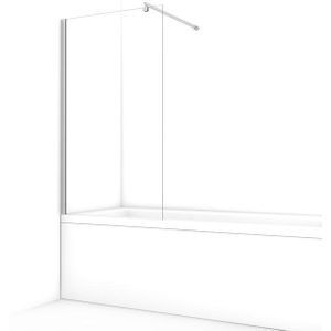 Zircon Comfort Badwand | 75 cm Chroom Helder glas