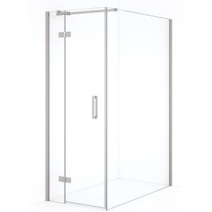 Diamond Douchecabine | 140x90 cm Rvs Helder glas Draaideur Rechthoek