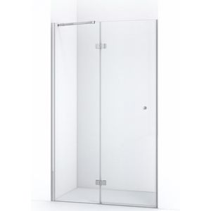 Amber Douchedeur | 120 cm Chroom Helder glas Draaideur