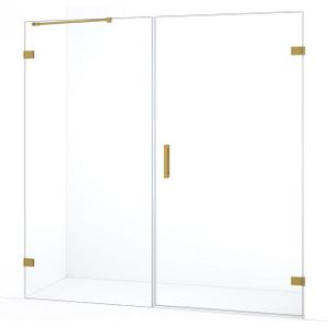 Diamond Douchedeur | 185 cm Goud Helder glas Draaideur