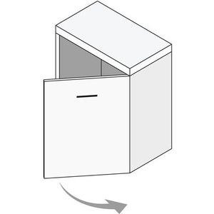 Modulo Pico Toiletmeubel met wastafel | 40 cm Mat wit Lijn front Solid surface