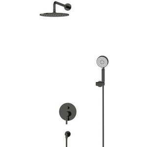 Radius Regendouche Inbouw | Zwart chroom 25 cm Regendouche Eéngreeps