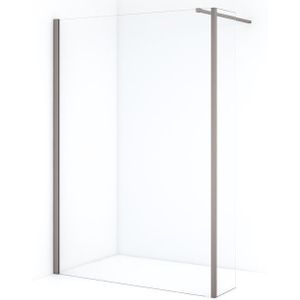 Diamond Inloopdouche | 140 cm Rvs Helder glas Vaste wand met zijwand
