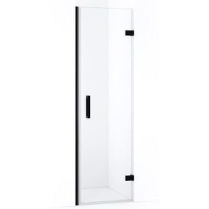 Diamond Douchedeur | 60 cm Mat zwart Helder glas Draaideur