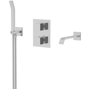 Inbouw Badkraan met Handdouche Blend Chrome, Thermostatisch, Chroom