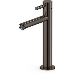 Hoge Fonteinkraan Radius Black Chrome, Koudwaterkraan, Zwart Chroom