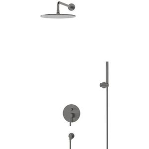 Radius Regendouche Inbouw | Zwart metaal 30 cm Regendouche Eéngreeps