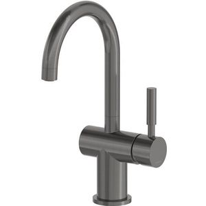 Radius  Wastafelkraan Opbouw | Zwart metaal | Eéngreeps mengkraan
