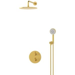 Radius Regendouche Inbouw | Goud 30 cm Regendouche Thermostatisch