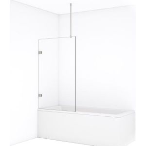 Diamond Badwand | 90 cm Rvs Helder glas