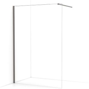 Diamond Inloopdouche | 130 cm Zwart metaal Helder glas Vaste wand