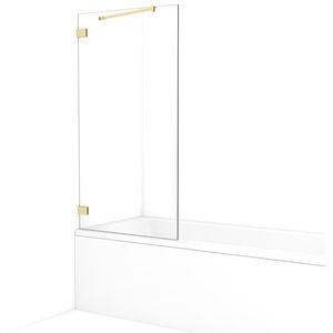 Diamond Badwand | 80 cm Lichtgoud Helder glas