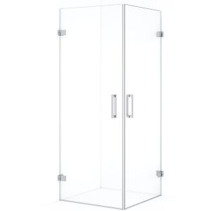 Diamond Douchecabine | 80x80 cm Chroom Helder glas Draaideur Vierkant