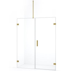 Diamond Douchedeur | 145 cm Goud Helder glas Draaideur