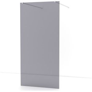 Diamond Inloopdouche | 100 cm Chroom Rookglas Vrijstaande wand