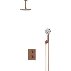 Radius Regendouche Inbouw | Koper 20 cm Regendouche Thermostatisch