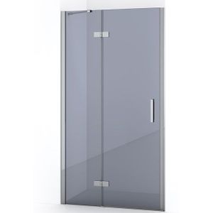 Diamond Douchedeur | 90 cm Chroom Rookglas Draaideur