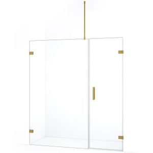 Diamond Douchedeur | 175 cm Goud Helder glas Draaideur