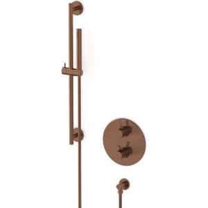Radius inbouw douchekranenset | Koper Thermostaatkraan met handdouche 1 stand