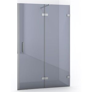 Diamond Douchedeur | 120 cm Chroom Rookglas Draaideur