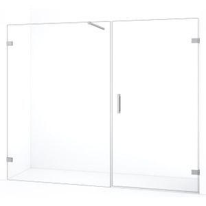 Diamond Douchedeur | 225 cm Chroom Helder glas Draaideur