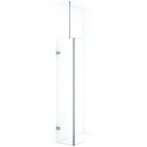 Diamond Inloopdouche | 40 cm Chroom Helder glas Vaste wand met zijwand