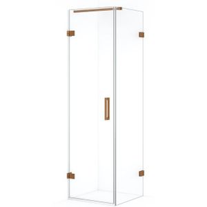 Diamond Douchecabine | 60x60 cm Koper Helder glas Draaideur Vierkant