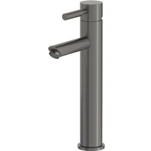 Radius Hoge Wastafelkraan Opbouw | Zwart metaal | Eéngreeps mengkraan