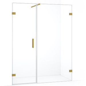 Diamond Douchedeur | 155 cm Goud Helder glas Draaideur