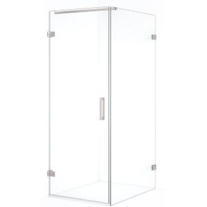 Diamond Douchecabine | 100x80 cm Rvs Helder glas Draaideur Rechthoek
