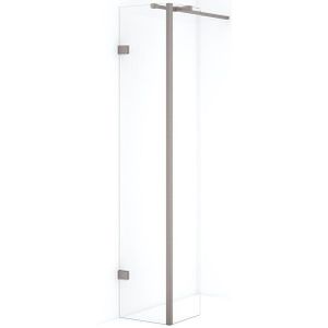 Diamond Inloopdouche | 40 cm Rvs Helder glas Vaste wand met zijwand