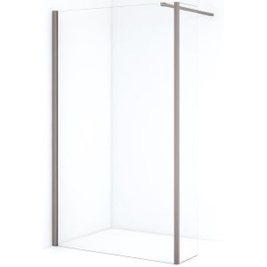 Diamond Inloopdouche | 120 cm Rvs Helder glas Vaste wand met zijwand