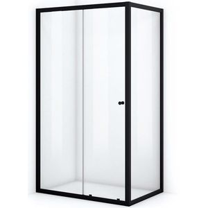 Ruby Allure Douchecabine | 120x80 cm Mat zwart Helder glas Schuifdeur Rechthoek