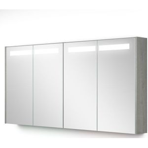 Spiegelkast Met Verlichting Modulo 140x70cm Grijs Eiken