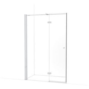 Amber Douchedeur | 130 cm Chroom Helder glas Draaideur