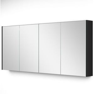 Spiegelkast Met Verlichting Modulo 160x70cm Hoogglans Zwart