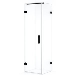 Diamond Douchecabine | 60x50 cm Mat zwart Helder glas Draaideur Rechthoek