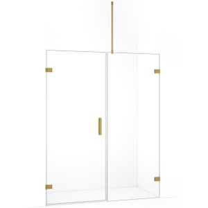 Diamond Douchedeur | 145 cm Goud Helder glas Draaideur