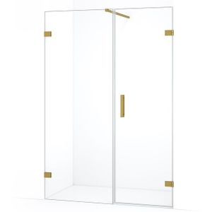 Diamond Douchedeur | 135 cm Goud Helder glas Draaideur