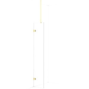 Diamond Inloopdouche | 40 cm Lichtgoud Helder glas Vaste wand