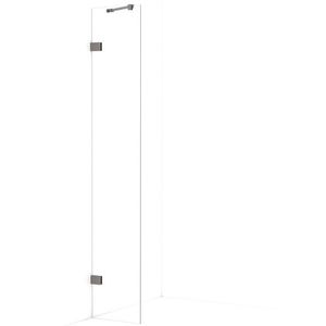 Diamond Inloopdouche | 30 cm Zwart metaal Helder glas Vaste wand