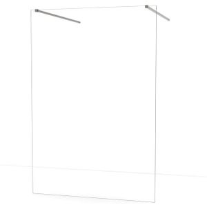 Diamond Inloopdouche | 140 cm Zwart metaal Helder glas Vrijstaande wand