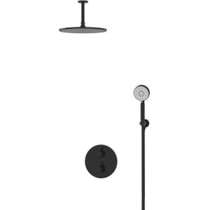 Radius Regendouche Inbouw | Zwart 30 cm Regendouche Thermostatisch