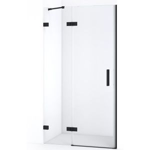Diamond Douchedeur | 100 cm Mat zwart Helder glas Draaideur