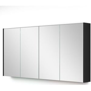 Spiegelkast Met Verlichting Modulo 140x70cm Hoogglans Zwart