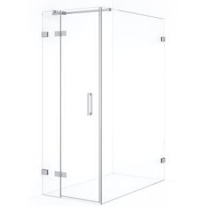 Diamond Douchecabine | 140x90 cm Chroom Helder glas Draaideur Rechthoek