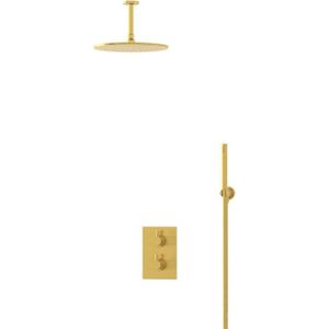 Radius Regendouche Inbouw | Goud 30 cm Regendouche Thermostatisch