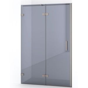 Diamond Douchedeur | 120 cm Rvs Rookglas Draaideur